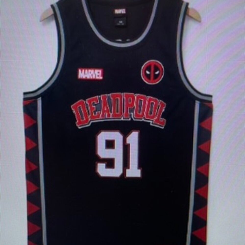Marvel Deadpool Wade Wilson Basketball Jersey 